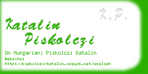 katalin piskolczi business card